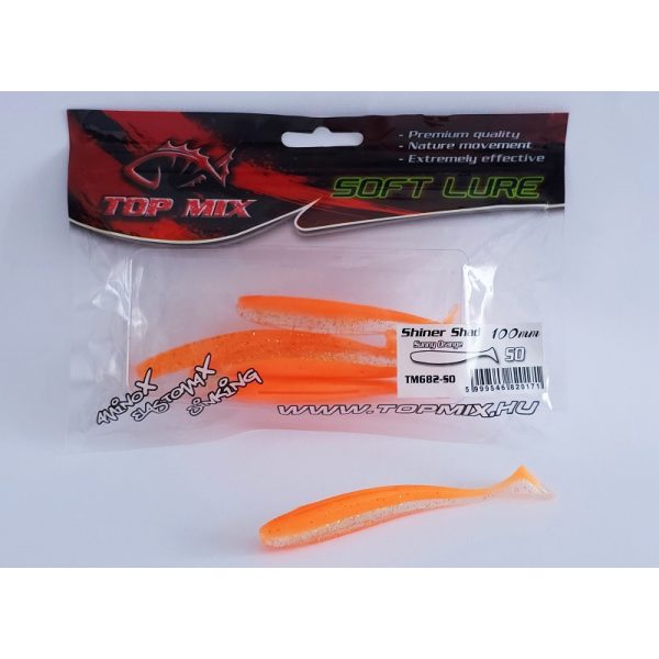 Top Mix Shiner Shad Sunny Orange 10,0cm Plastikköder 6Stk