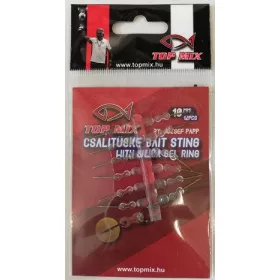 Top Mix 10mm Köderdorn an Silikon-Haarvorfach 12 Stück