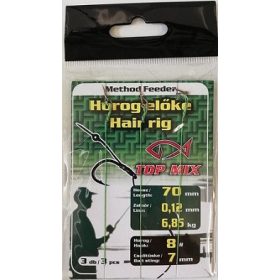   Top Mix Method Feeder 8 Geflochtener, vorgebundener Haken mit Öse und Widerhaken, mit Köderspike 3db