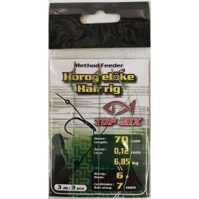   Top Mix 6 Geflochtener, vorgebundener Haken mit Öse und Widerhaken, mit Köderspike 3db