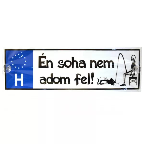 Scherz-Nummernschild Ich gebe niemals auf…