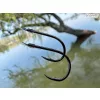 Sasame Chinu 80cm 0,14mm 10 mit Plättchen, Widerhaken-Vorfachhaken 10 Stk.