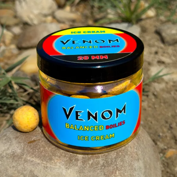 Feedermánia Venom Balanced Boilies Ice Cream 20mm Sinkender Hakenköder