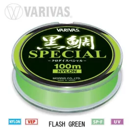   Varivas Kurodai Special Vep Mono Flash Green 100m #2 0,235mm Monofile Hauptschnur