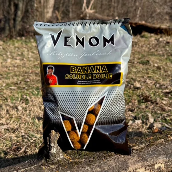 Venom Soluble Boilie 20mm Banana Lösliche Bojlies 900gr