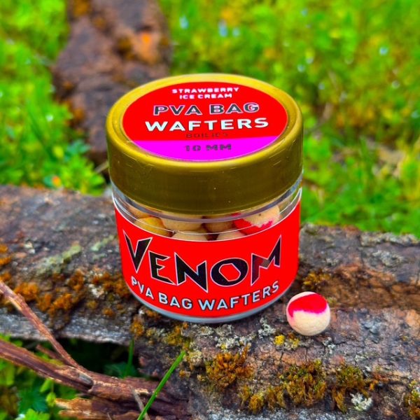Venom PVA Bag Wafters Strawberry Ice Cream 10mm Wafter 50gr