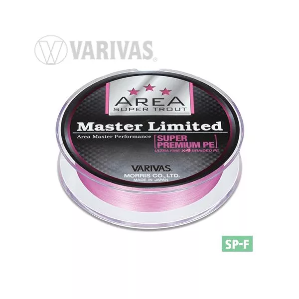 Varivas Trout Area Master Limited PE 75m #0,175 5,5lb Tournament Pink Geflochtene Hauptschnur