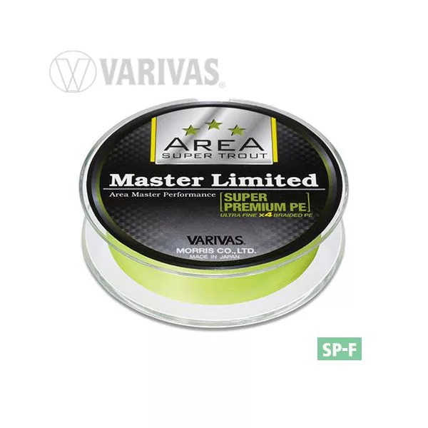Varivas Trout Area Master Limited PE 75m #0,3 7,0lb Yellow Fluo Geflochtene Hauptschnur