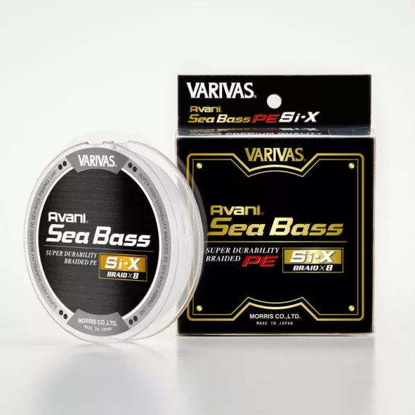 Varivas Avani Sea Bass SI-X PE X8 150m #0,8 18lb Premium Weiß Geflochtene Hauptschnur