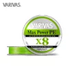 Varivas Max Power PE X8 150m #2,0 33lb 0,235mm Lime Green Fluo Geflochtene Hauptschnur