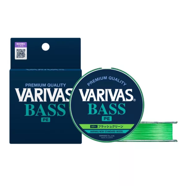 Varivas Bass PE X4 150m #2,0 0,218mm 30lb Flash Green Geflochtene Hauptschnur