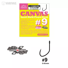   Varivas Super Trout Area Tournament Canvas #9 Small Multi Player Widerhakenloser Haken 15 Stück