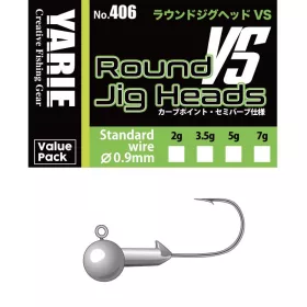 Yarie 406 Round VS Semi Barb 1/0 5,0gr Jig Fej 10db
