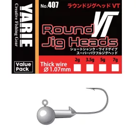 Yarie 407 Round VT Thick Wire 3/0 2,0gr Jig Fej 10db