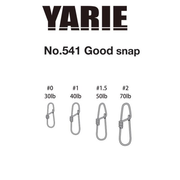 Yarie 541 Good Snap 50lb 1,5 Karabiner 8 Stk.