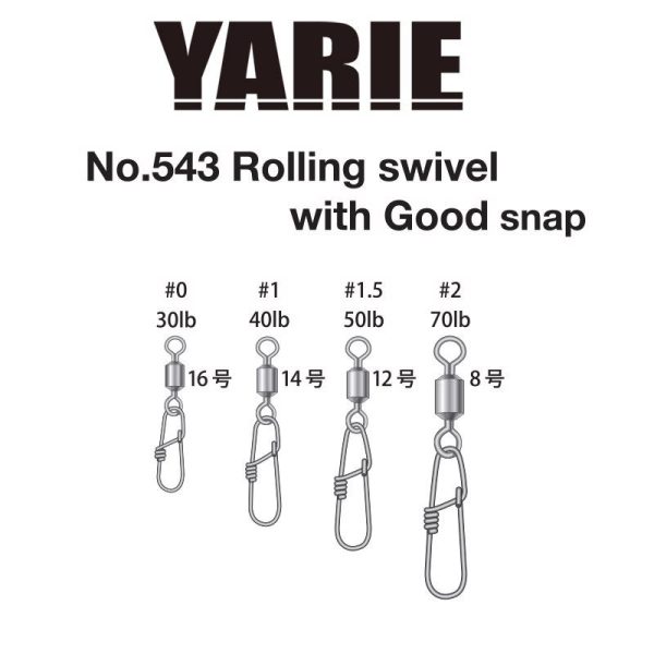 Yarie 543 Good Snap 70lb 2 Wirbel 5 Stück