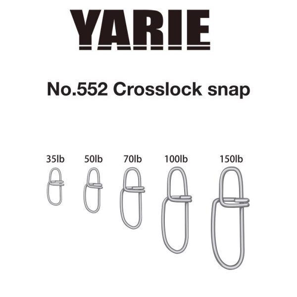 Yarie 552 Crosslock Snap 35lb Karabiner 9 Stk.