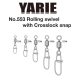 Yarie 553 Crosslock Snap 35lb Wirbel 6Stk