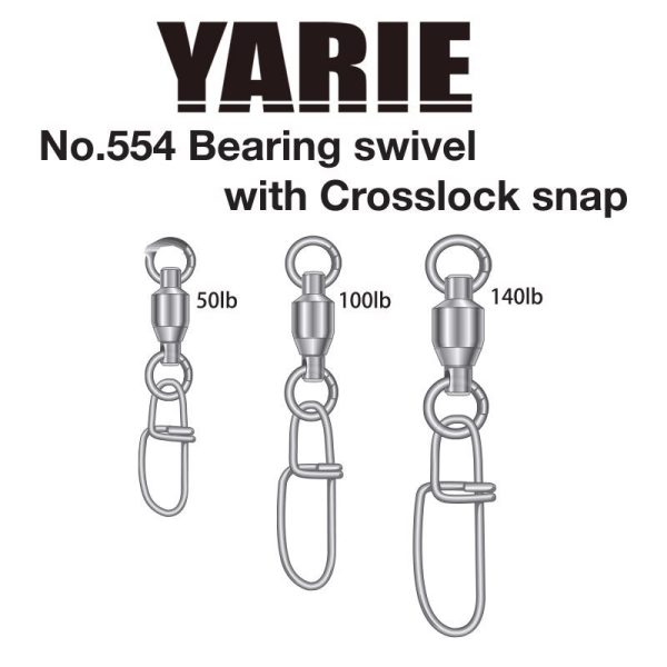Yarie 554 Crosslock Bearing Swivel 50lb Wirbel 3 Stück