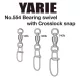 Yarie 554 Crosslock Bearing Swivel 140lb Wirbel 3 Stück