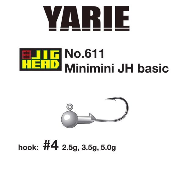 Yarie 611 Mini Basic 4 2,5gr Jig-Kopf 5 Stk.