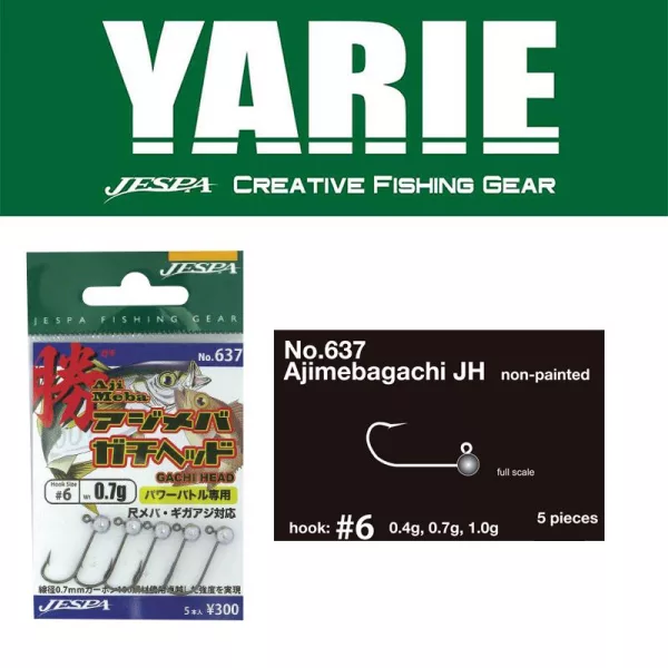 Yarie 637 Ajimeba Gachi 6 0,7gr Jigkopf 5 Stk.