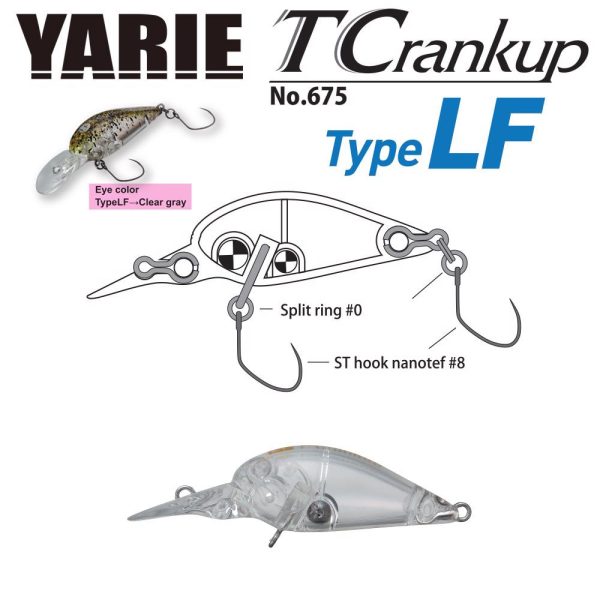 Yarie T-Crankup 675 Type LF 3,5cm 2,6gr C1 Clear Wobbler