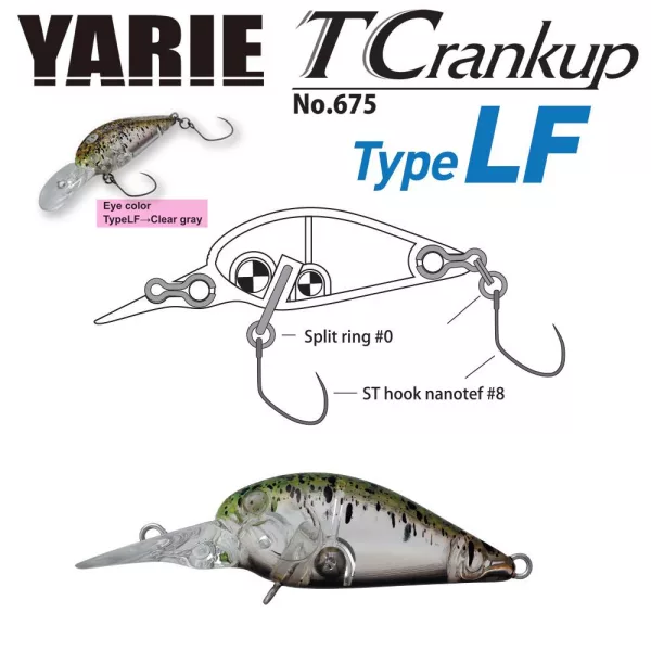 Yarie T-Crankup 675 Type LF 3,5cm 2,6gr C10 Kyoushyu Chart Wobbler