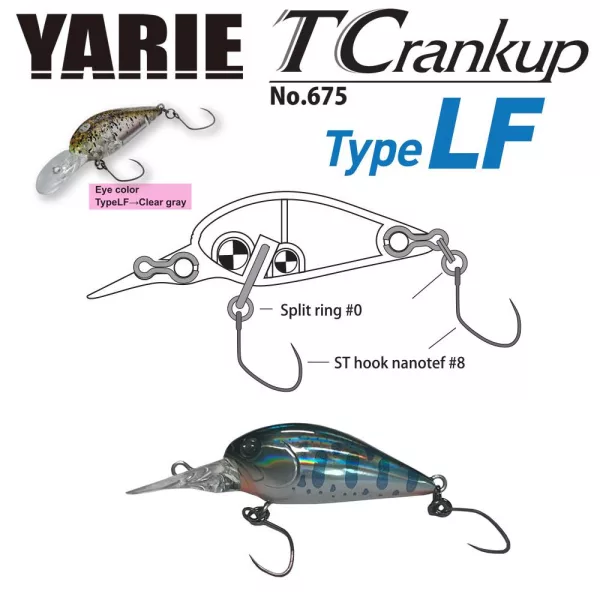 Yarie 675 T-Crankup Type LF 3,5cm 2,6gr D6 Ob Yamame Wobbler