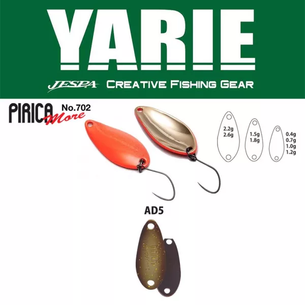 Yarie 702 Pirica More 1,0gr AD5 Algae Spoon-Blinker