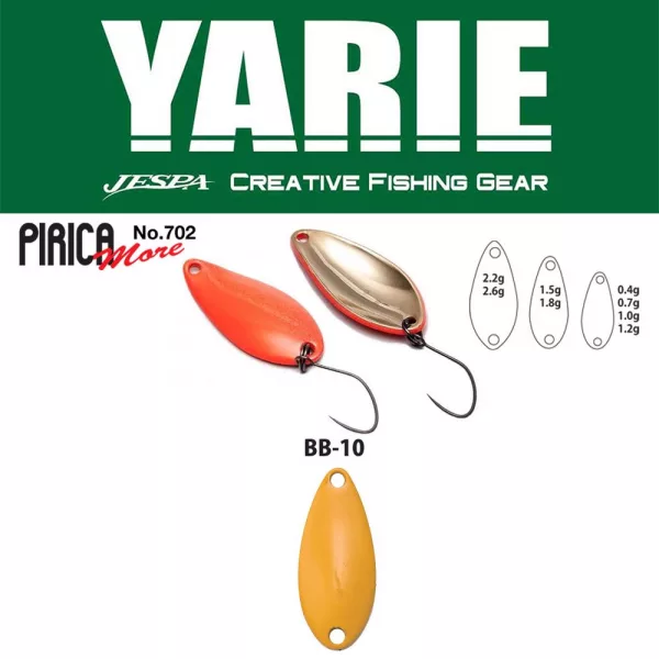 Yarie 702 Pirica More 1,0gr BB10 Mustard Löffelblinker