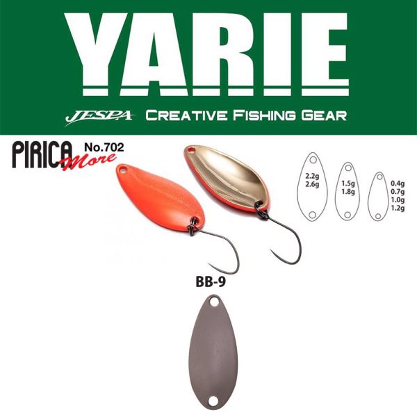 Yarie 702 Pirica More 1,0gr BB9 Rust Löffelblinker
