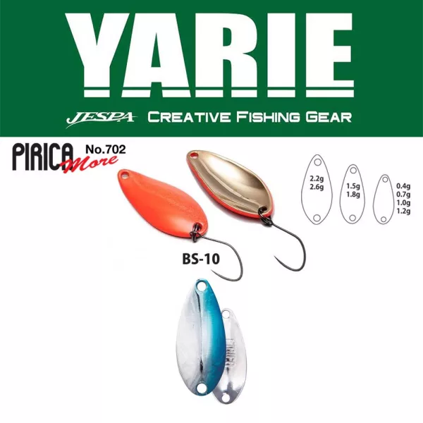 Yarie 702 Pirica More 1,0gr BS10 Blue/Silver Löffelblinker