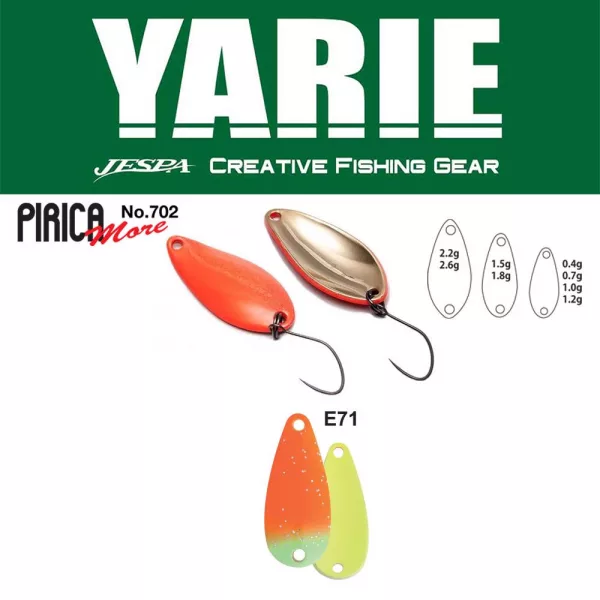 Yarie 702 Pirica More 1,5gr E71 AG Carrot Löffelblinker