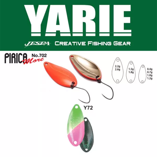 Yarie 702 Pirica More 1,5gr Y72 Green/Pink Löffelspinner