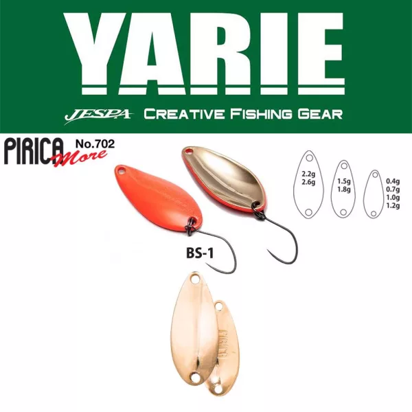 Yarie 702 Pirica More 1,8gr BS-1 Gold Löffelblinker
