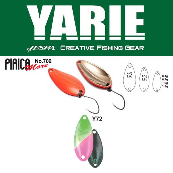 Yarie 702 Pirica More 1,8gr Y72 Grün/Rosa Löffelblinker