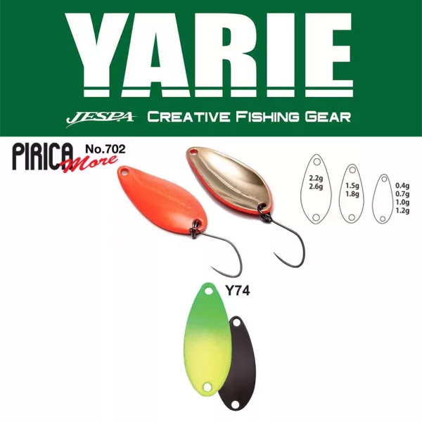 Yarie 702 Pirica More 1,8gr Y74 Green/Lemon Löffelblinker
