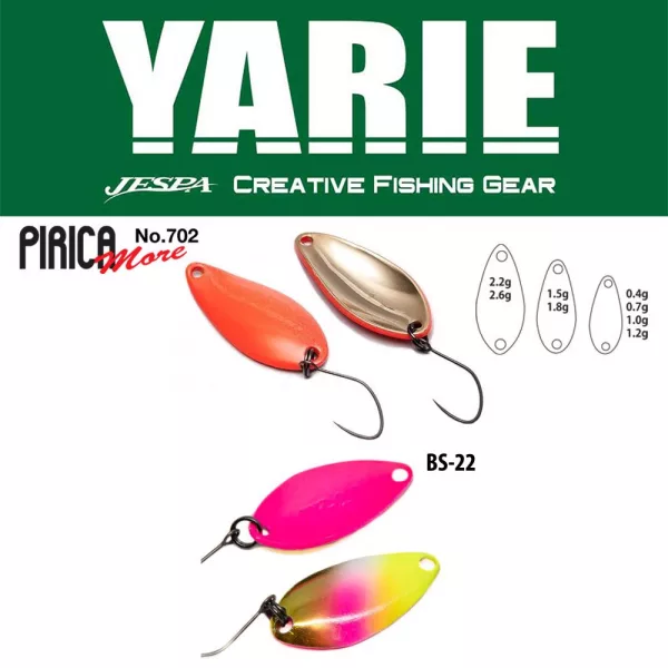Yarie 702 Pirica More 2,2gr BS-22 Dragon Fruits Löffelblinker