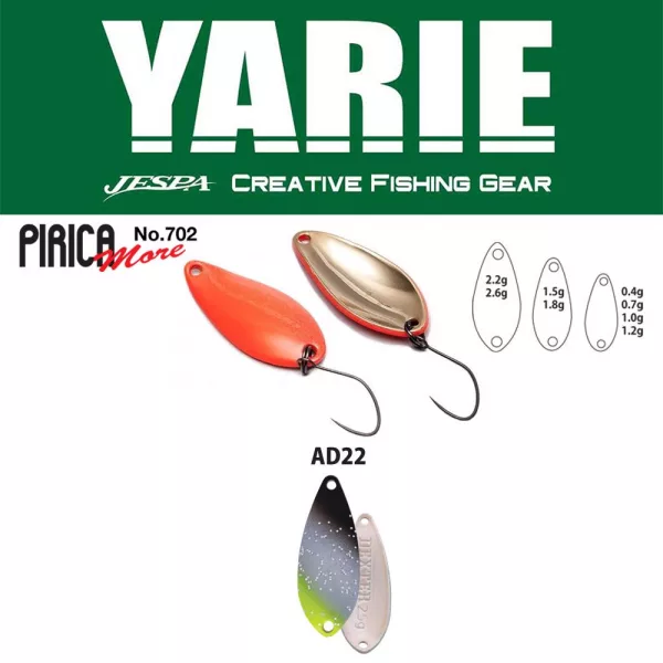 Yarie 702 Pirica More 2,6gr AD22 Saber Silver Löffelblinker