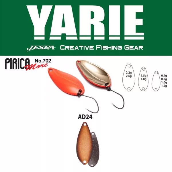 Yarie 702 Pirica More 2,6gr AD24 Oyster Löffelblinker