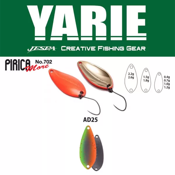 Yarie 702 Pirica More 2,6gr AD25 Vegetable Löffelblinker