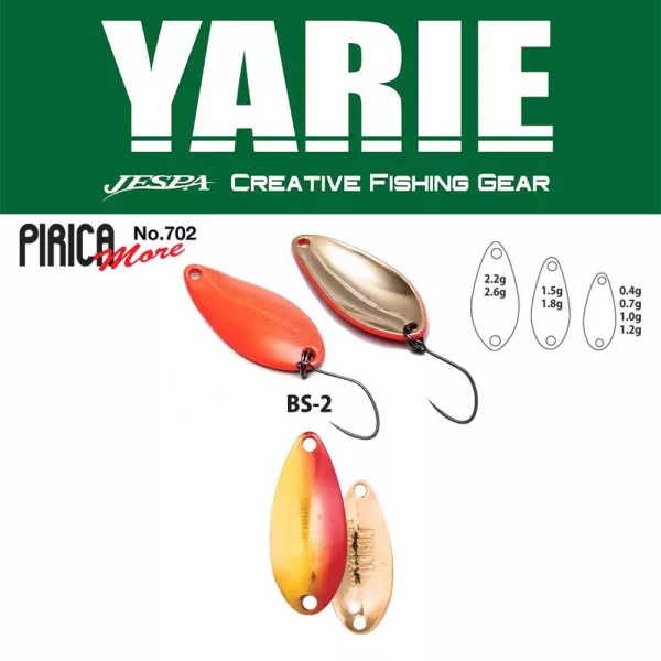 Yarie 702 Pirica More 2,6gr BS-2 Red/Gold Löffelblinker