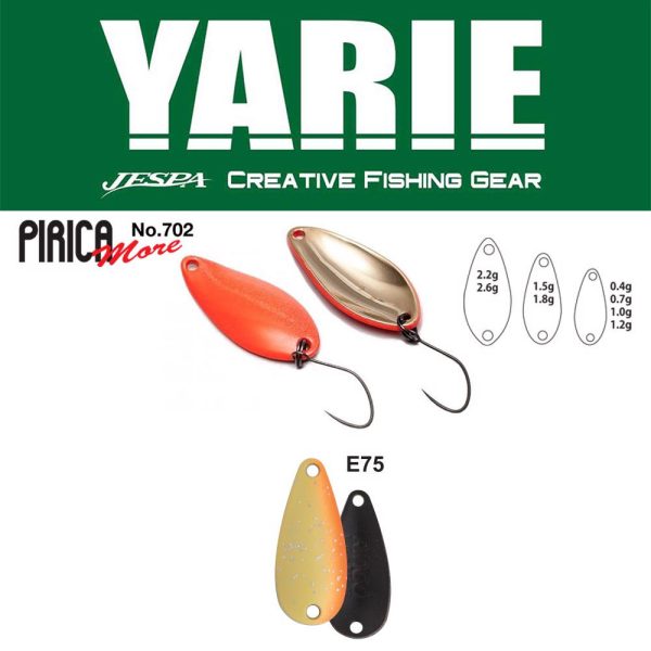Yarie 702 Pirica More 2,6gr E75 Orange Peel Spoon Blinker
