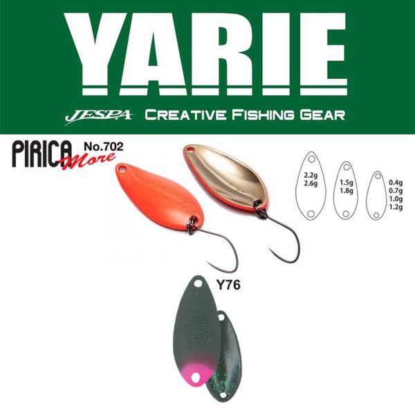 Yarie 702 Pirica More 2,6gr Y76 Olive/Pink Tail Löffelblinker