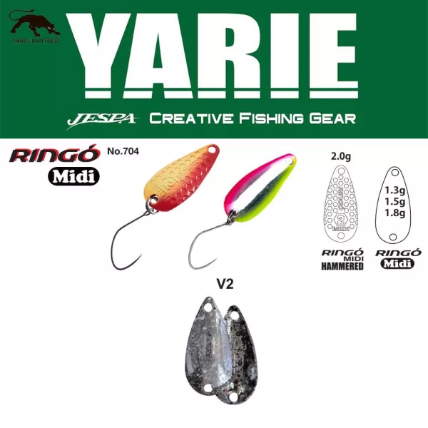 Yarie 704 Ringo Midi 1,5gr V2 Naive Silver Löffelblinker