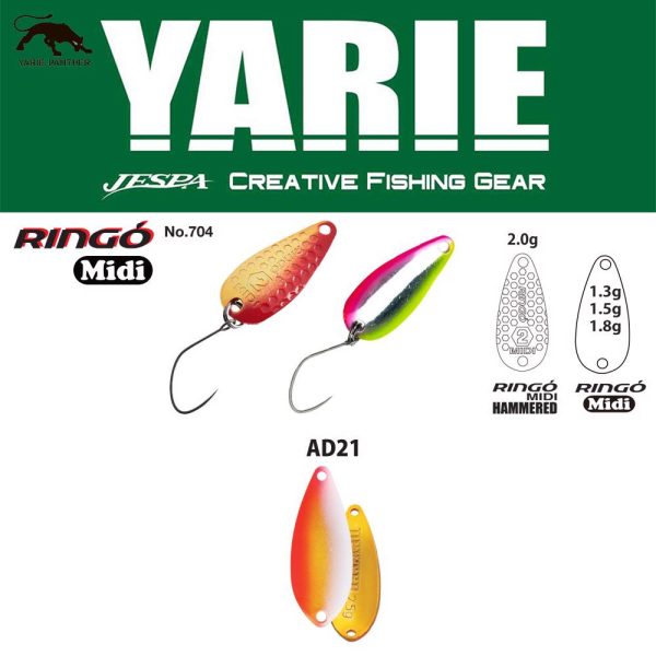 Yarie 704 Ringo Midi 1,8gr AD21 Uzakin Spoon Blinker