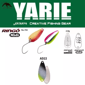Yarie 704 Ringo Midi 1,8gr AD22 Saber Silver Löffelblinker
