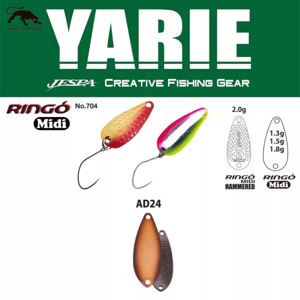Yarie 704 Ringo Midi 1,8gr AD24 Oyster Kanalblinker