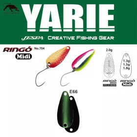 Yarie 704 Ringo Midi 1,8gr E66 Fits Green Löffelblinker